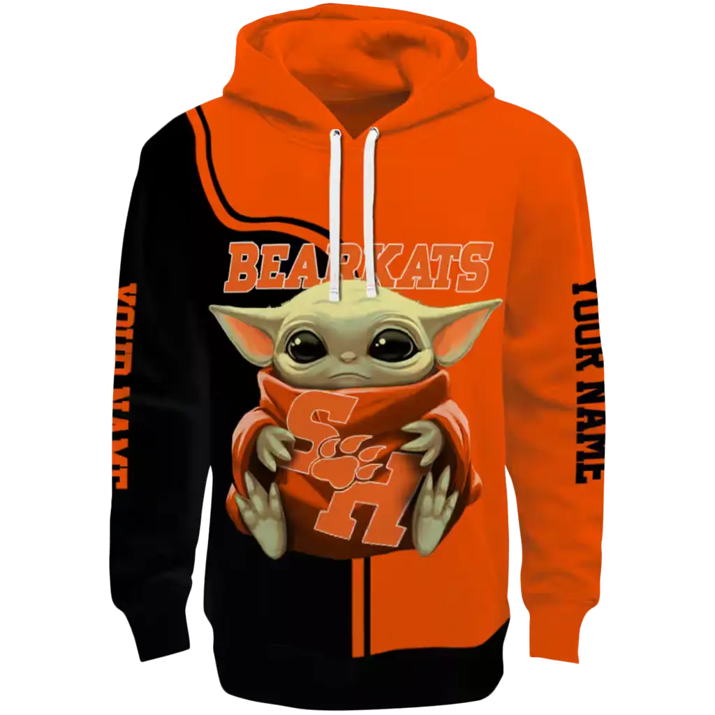 customized sam houston bearkats baby yoda orange black hoodie best selling customized sam houston bearkats baby yoda orange black hoodie best selling