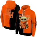 customized sam houston bearkats baby yoda orange black hoodie best selling