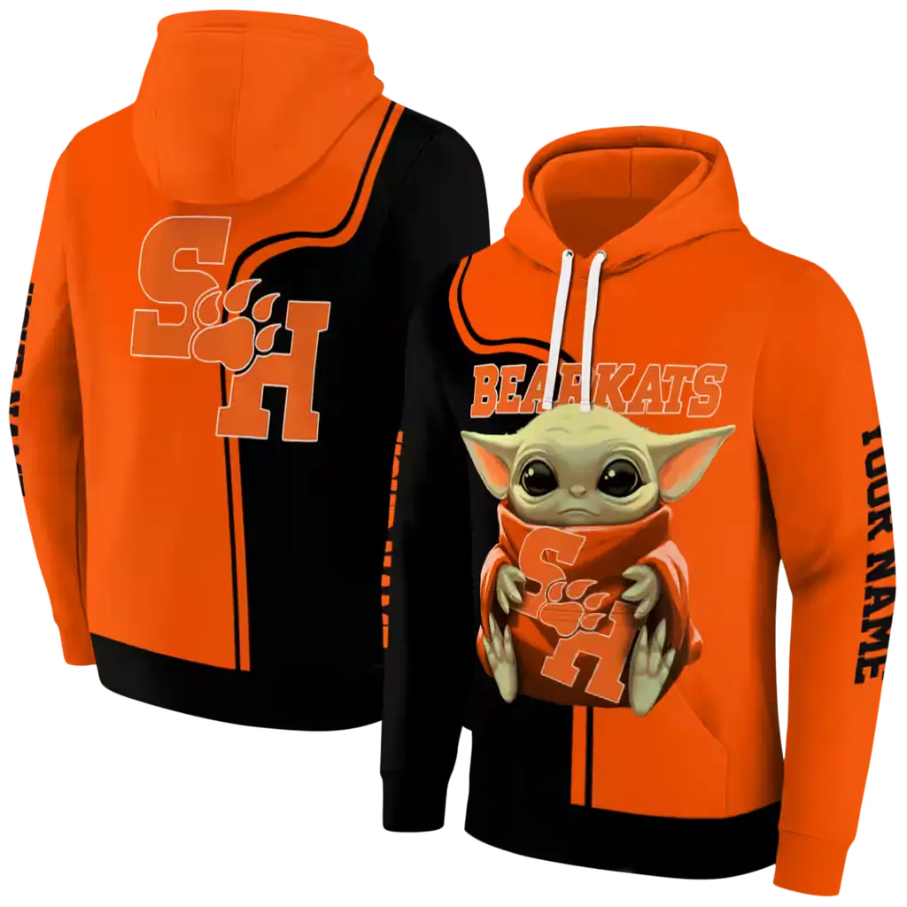 customized sam houston bearkats baby yoda orange black hoodie fashion forward customized sam houston bearkats baby yoda orange black hoodie fashion forward