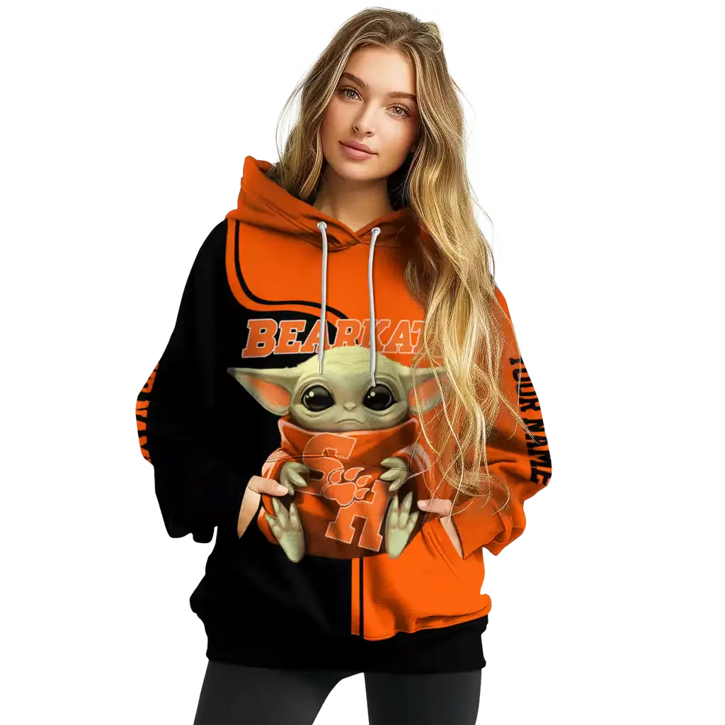 customized sam houston bearkats baby yoda orange black hoodie high quality customized sam houston bearkats baby yoda orange black hoodie high quality