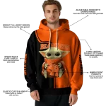 customized sam houston bearkats baby yoda orange black hoodie best selling