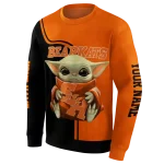 customized sam houston bearkats baby yoda orange black hoodie best selling