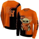 customized sam houston bearkats baby yoda orange black hoodie best selling