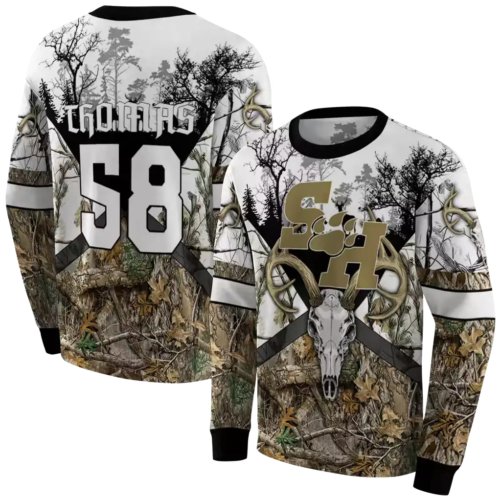 customized sam houston bearkats forest silhouette hoodie premium grade customized sam houston bearkats forest silhouette hoodie premium grade