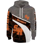 customized sam houston bearkats hexagonal mesh orange black gray hoodie best selling