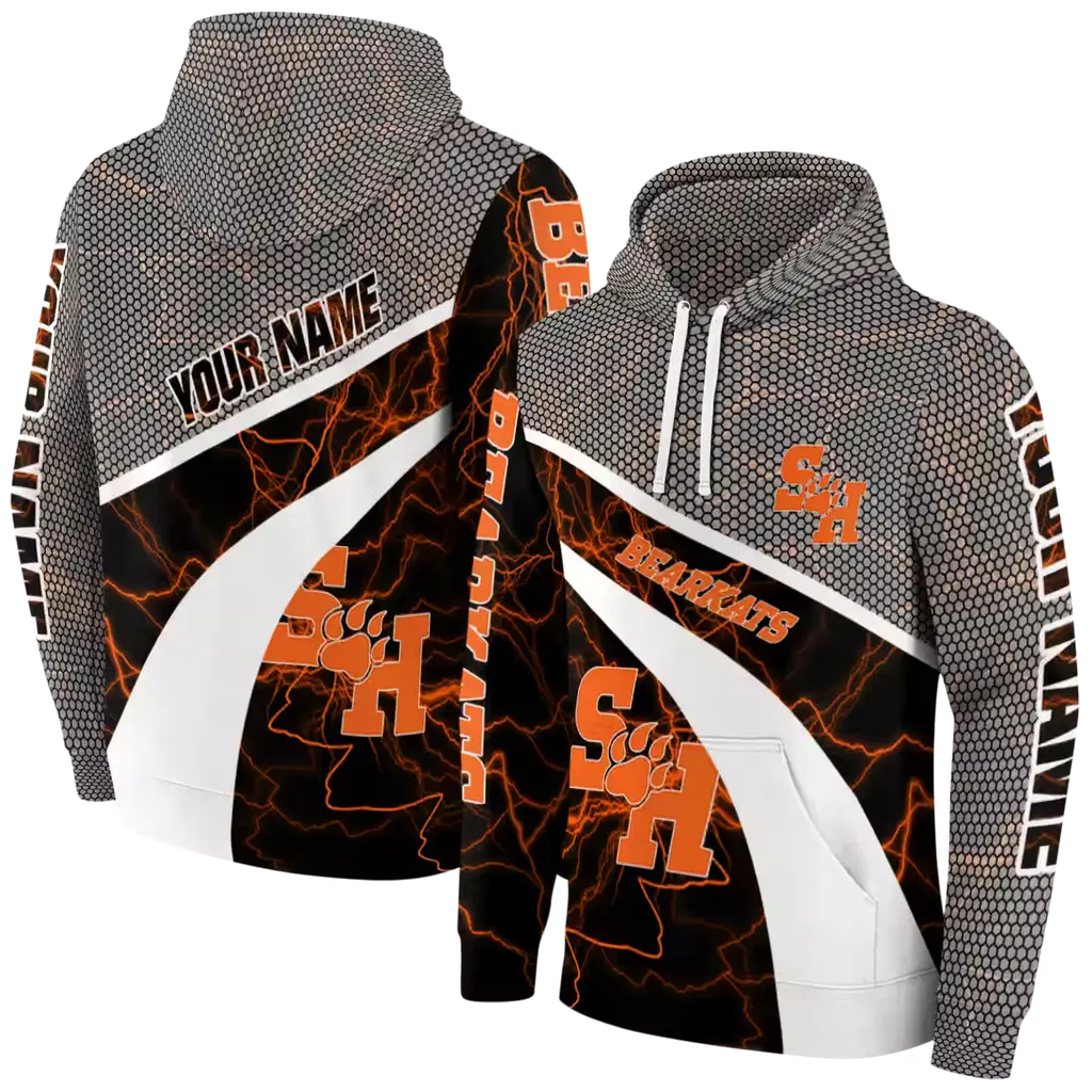 customized sam houston bearkats hexagonal mesh orange black gray hoodie fashion forward customized sam houston bearkats hexagonal mesh orange black gray hoodie fashion forward