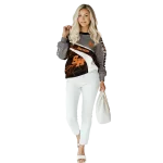 customized sam houston bearkats hexagonal mesh orange black gray hoodie best selling