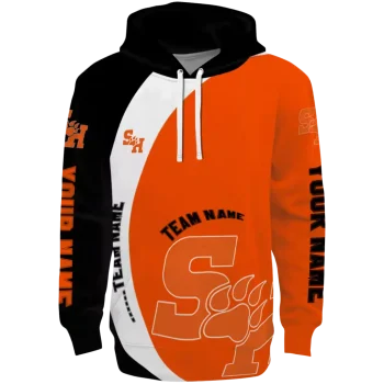 customized sam houston bearkats minimalist design orange black hoodie best selling