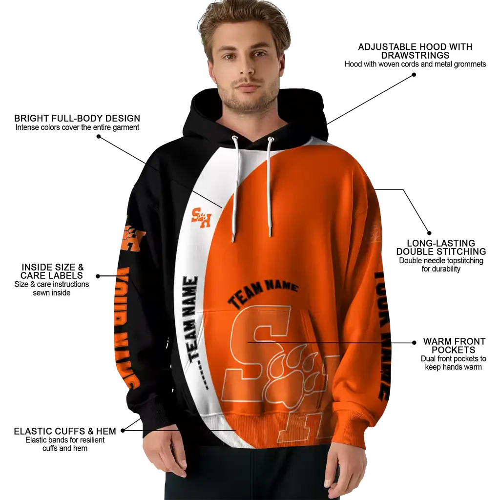 customized sam houston bearkats minimalist design orange black hoodie latest model customized sam houston bearkats minimalist design orange black hoodie latest model