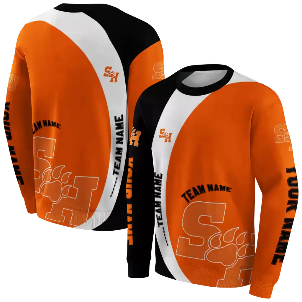 customized sam houston bearkats minimalist design orange black hoodie premium grade customized sam houston bearkats minimalist design orange black hoodie premium grade