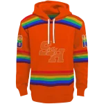 customized sam houston bearkats rainbow stripes orange hoodie best selling