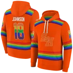 customized sam houston bearkats rainbow stripes orange hoodie best selling