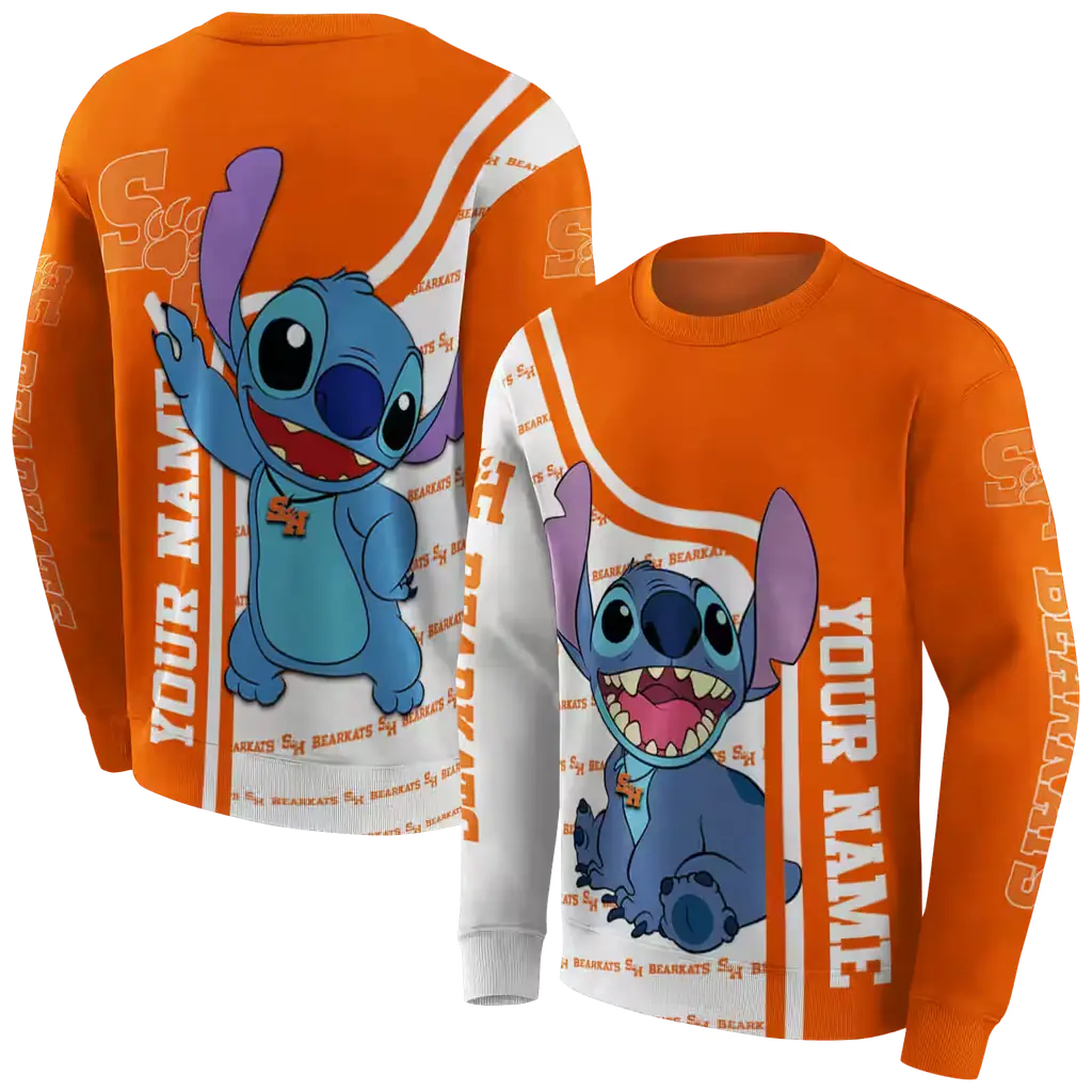 customized sam houston bearkats stitch orange hoodie premium grade customized sam houston bearkats stitch orange hoodie premium grade