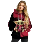 customized san diego state aztecs baby yoda red black hoodie best selling