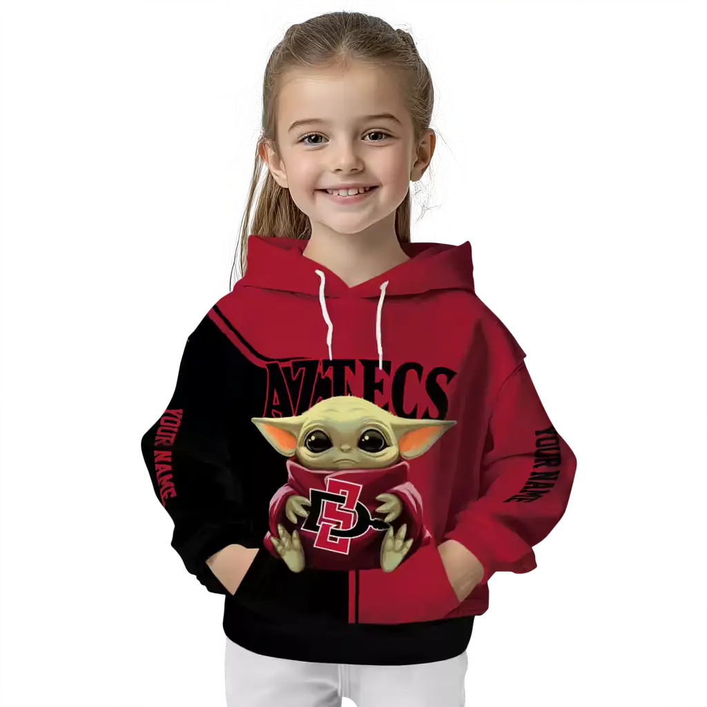 customized san diego state aztecs baby yoda red black hoodie top rated customized san diego state aztecs baby yoda red black hoodie top rated