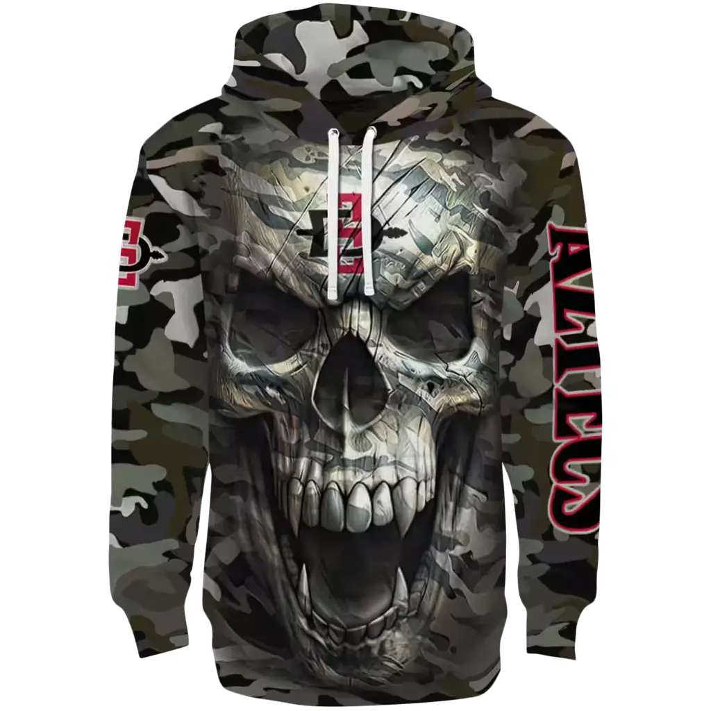 customized san diego state aztecs camo skull hoodie best selling customized san diego state aztecs camo skull hoodie best selling