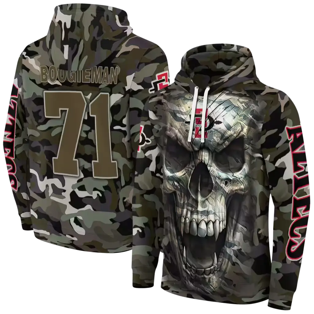 customized san diego state aztecs camo skull hoodie fashion forward customized san diego state aztecs camo skull hoodie fashion forward