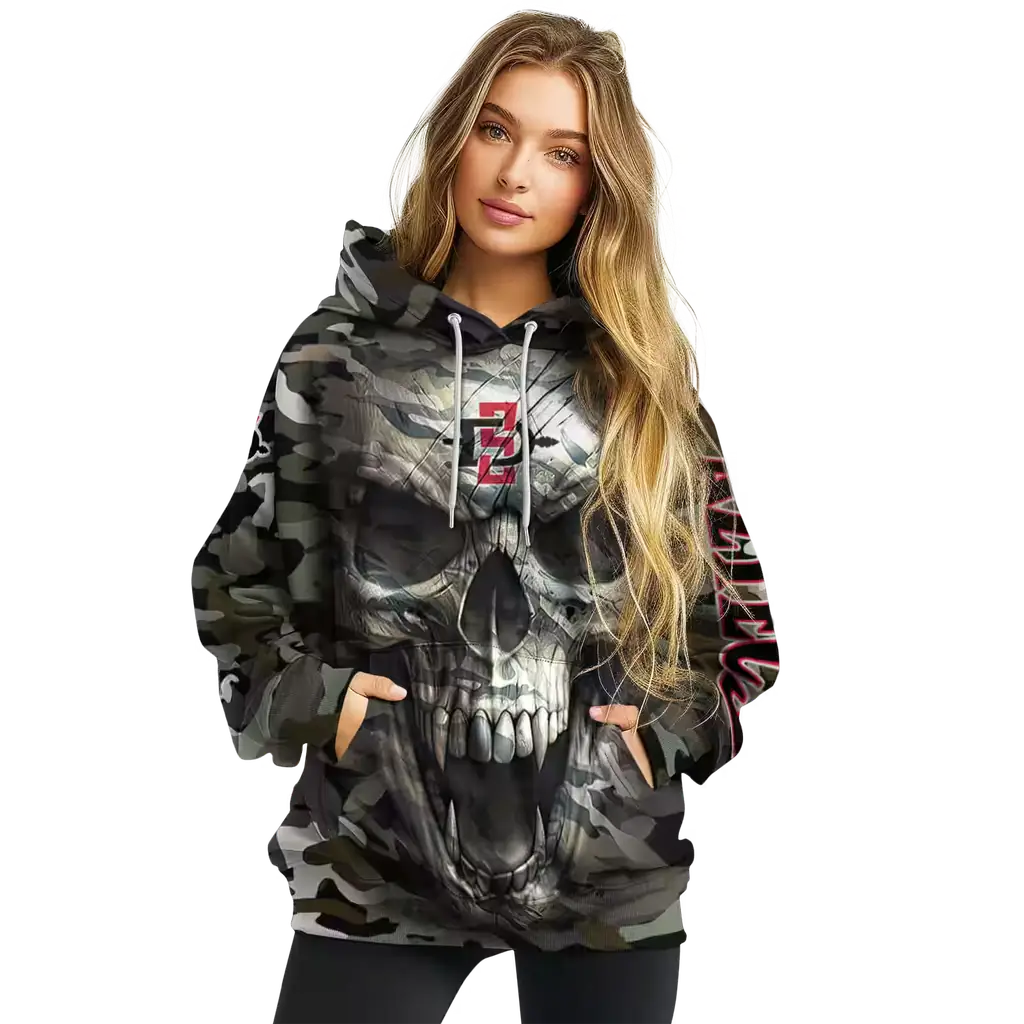 customized san diego state aztecs camo skull hoodie high quality customized san diego state aztecs camo skull hoodie high quality