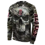 customized san diego state aztecs camo skull hoodie best selling