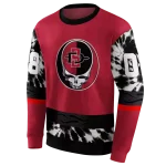 customized san diego state aztecs grateful vibes red hoodie best selling