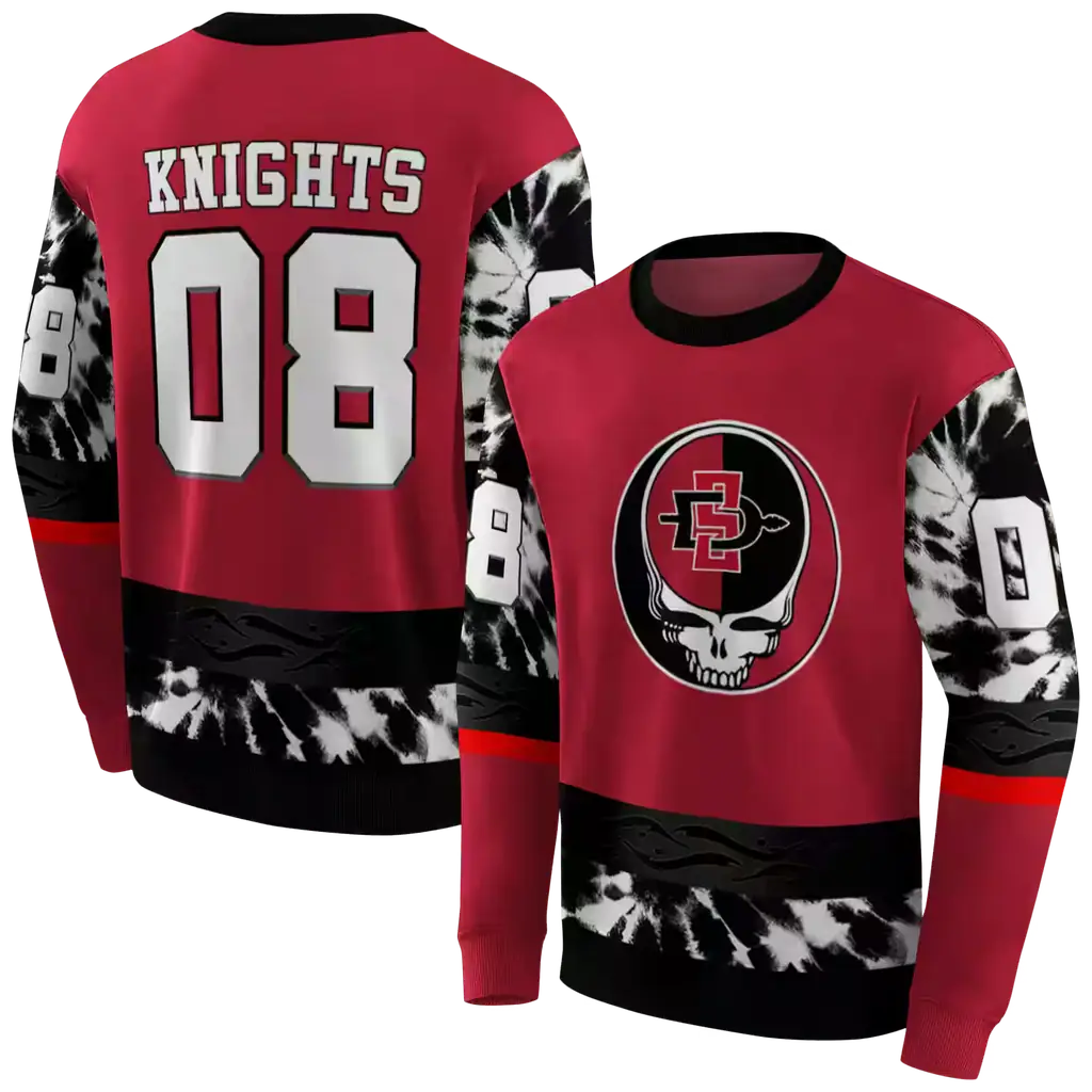 customized san diego state aztecs grateful vibes red hoodie premium grade customized san diego state aztecs grateful vibes red hoodie premium grade