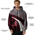 customized san diego state aztecs hexagonal mesh red black gray hoodie best selling