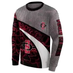 customized san diego state aztecs hexagonal mesh red black gray hoodie best selling