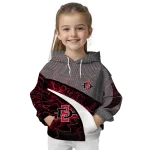 customized san diego state aztecs hexagonal mesh red black gray hoodie best selling