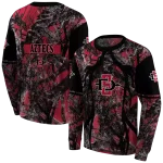 customized san diego state aztecs hunting theme red black hoodie best selling