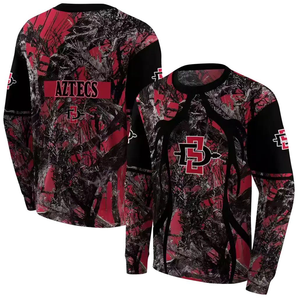 customized san diego state aztecs hunting theme red black hoodie premium grade customized san diego state aztecs hunting theme red black hoodie premium grade