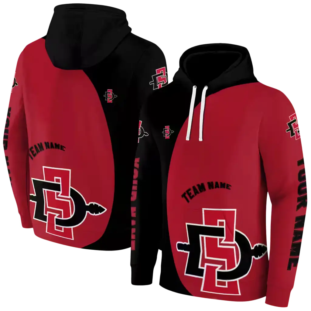 customized san diego state aztecs minimalist design red black hoodie fashion forward customized san diego state aztecs minimalist design red black hoodie fashion forward