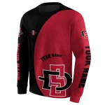 customized san diego state aztecs minimalist design red black hoodie best selling
