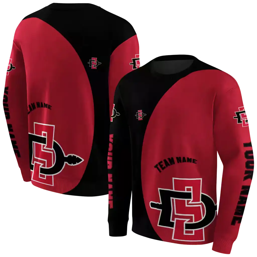 customized san diego state aztecs minimalist design red black hoodie premium grade customized san diego state aztecs minimalist design red black hoodie premium grade