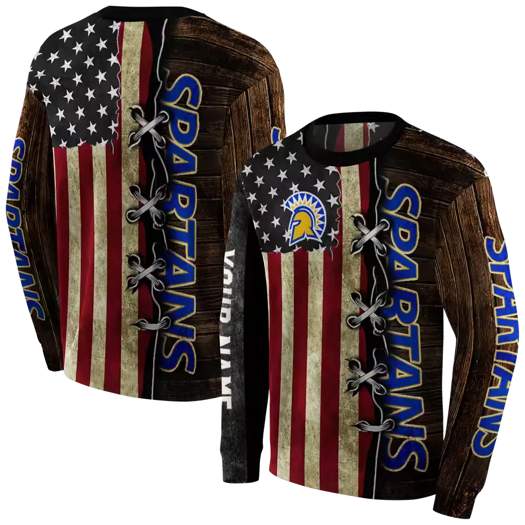 customized san jose state spartans american pride hoodie premium grade customized san jose state spartans american pride hoodie premium grade