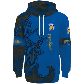 customized san jose state spartans deer silhouette blue hoodie best selling
