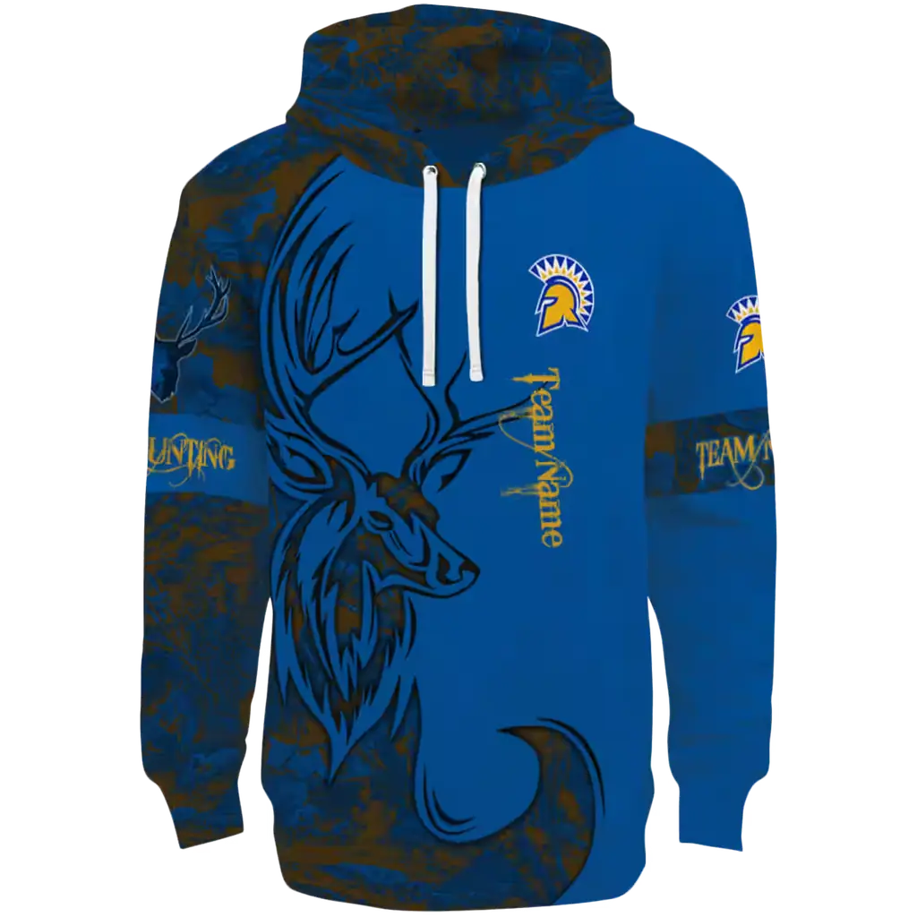customized san jose state spartans deer silhouette blue hoodie best selling customized san jose state spartans deer silhouette blue hoodie best selling