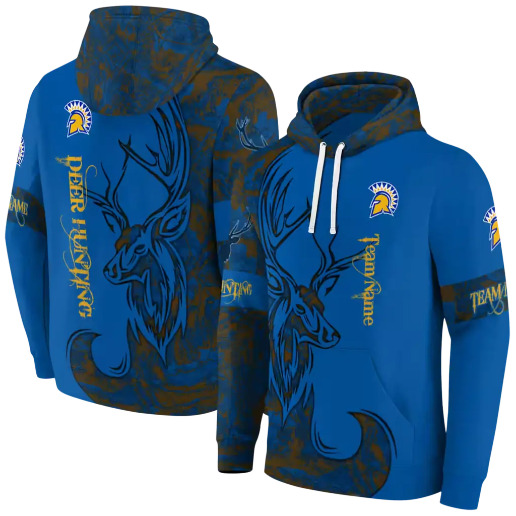 customized san jose state spartans deer silhouette blue hoodie fashion forward customized san jose state spartans deer silhouette blue hoodie fashion forward