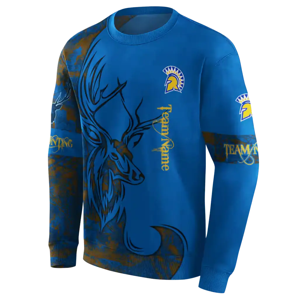 customized san jose state spartans deer silhouette blue hoodie new arrival customized san jose state spartans deer silhouette blue hoodie new arrival