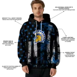 customized san jose state spartans distressed flag blue black hoodie best selling