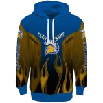 customized san jose state spartans flame design blue hoodie best selling