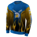 customized san jose state spartans flame design blue hoodie best selling