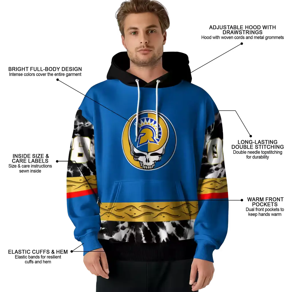 customized san jose state spartans grateful vibes blue hoodie latest model customized san jose state spartans grateful vibes blue hoodie latest model