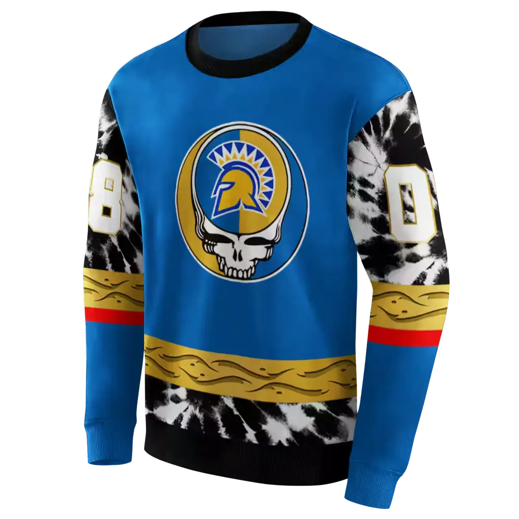 customized san jose state spartans grateful vibes blue hoodie new arrival customized san jose state spartans grateful vibes blue hoodie new arrival