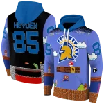 customized san jose state spartans mario blue black hoodie best selling