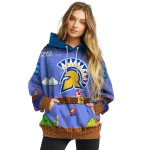customized san jose state spartans mario blue black hoodie best selling