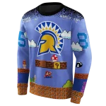 customized san jose state spartans mario blue black hoodie best selling