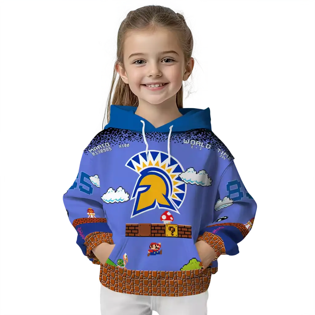 customized san jose state spartans mario blue black hoodie top rated customized san jose state spartans mario blue black hoodie top rated