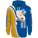customized san jose state spartans peeking snoopy blue hoodie best selling