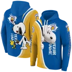 customized san jose state spartans peeking snoopy blue hoodie best selling