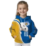customized san jose state spartans peeking snoopy blue hoodie best selling